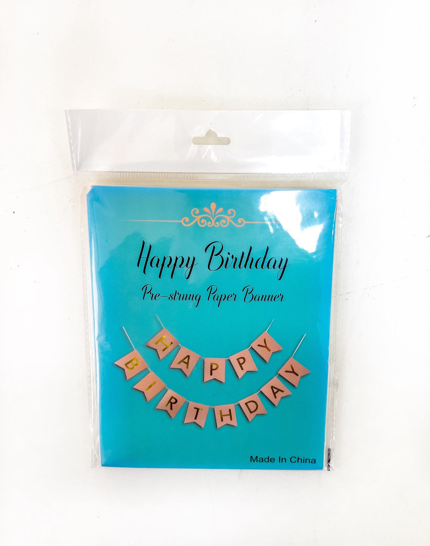 Happy Birthday Paper Banner – Pre-Strung Wall Decoration