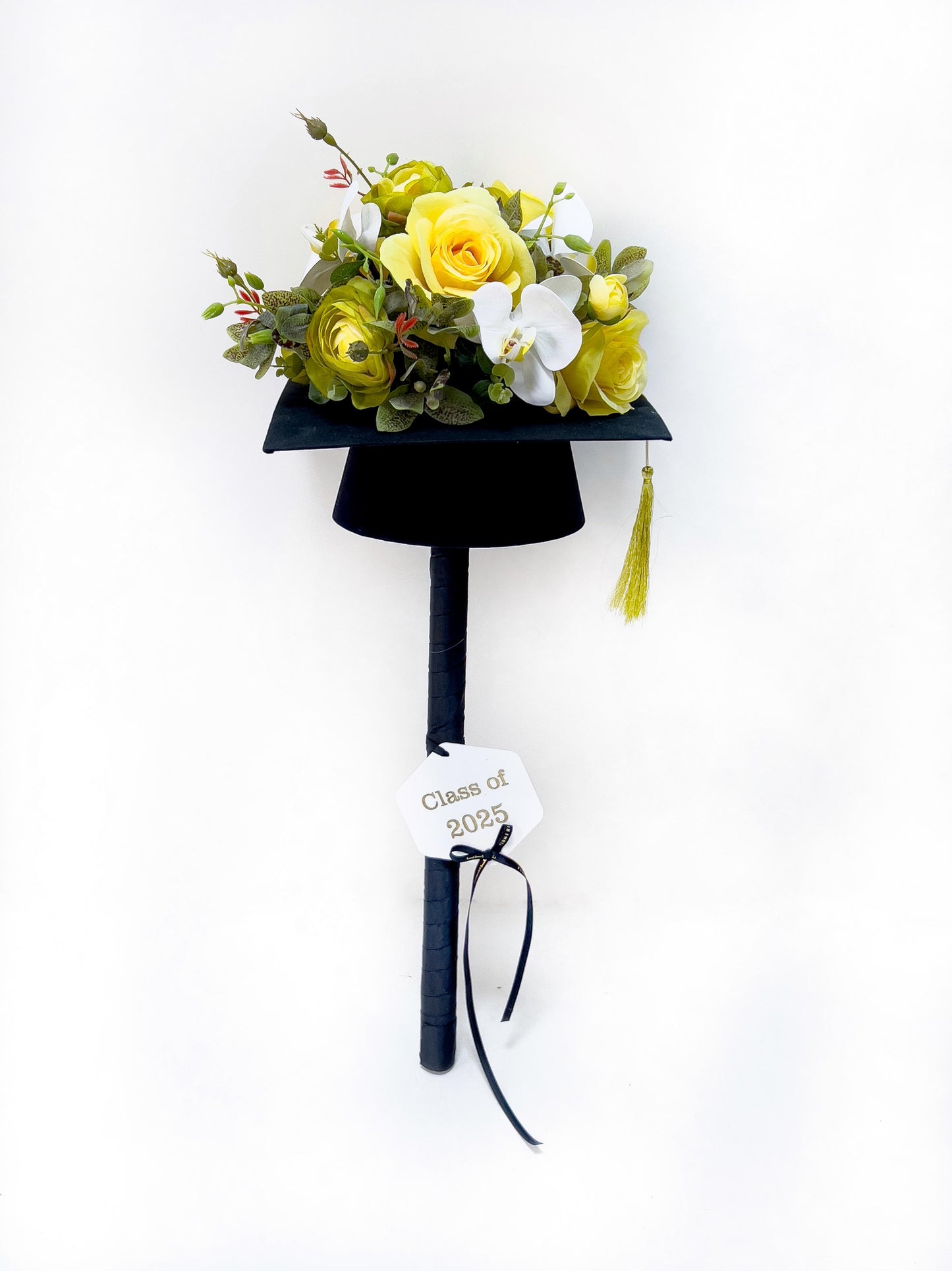 Graduation Gift 2025 – Yellow Artificial Flower Hat by Plumeria