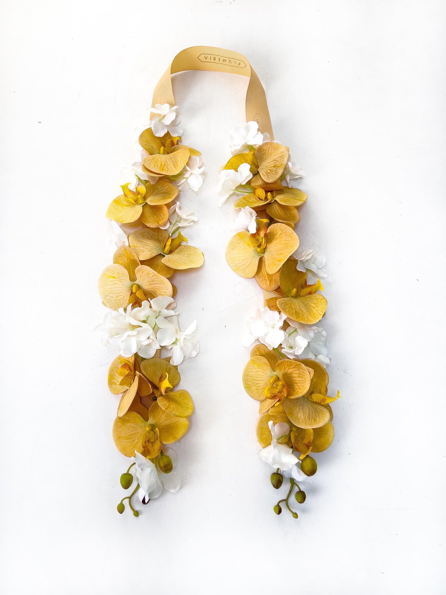 Yellow & White Graduation Flower Lei – Plumeria Qatar