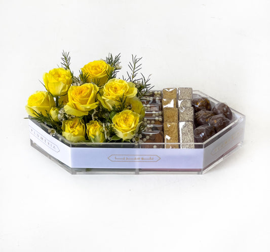 Natural Flower Arrangement with 300g Premium Chocolate