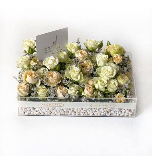 Eid Al-Adha Fresh Flower Box – Elegant Acrylic Design by Plumeria
