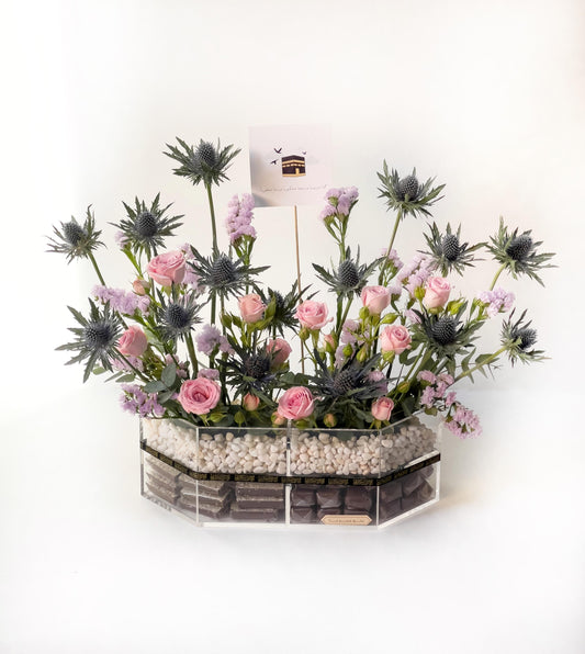 Luxury Hajj Gift with Fresh Flowers & Premium Chocolate