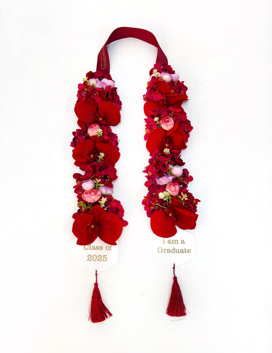 Red Graduation Lei – Class of 2025 & “I am a Graduate”
