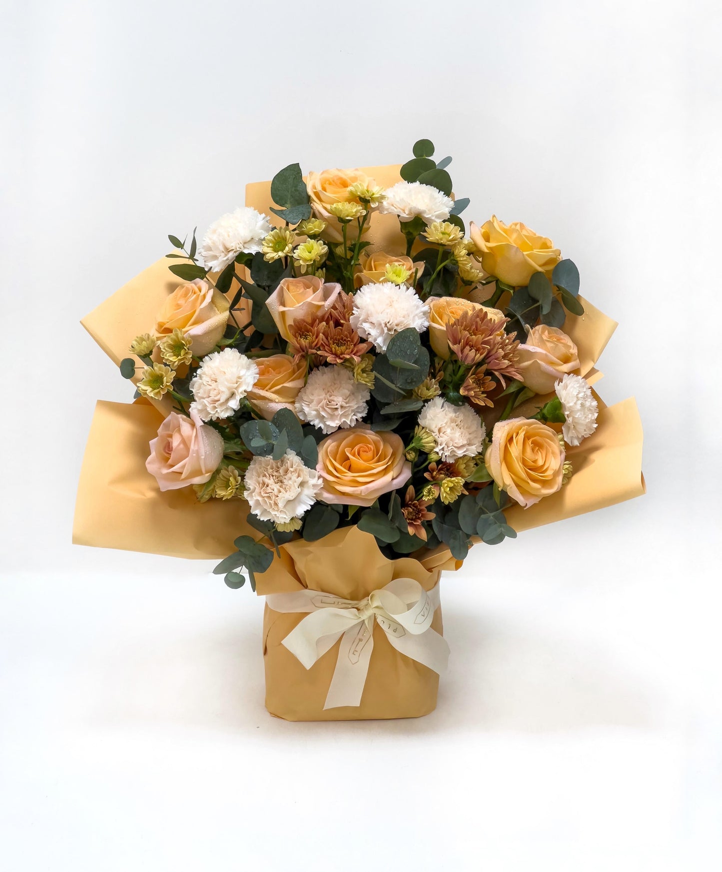 Fresh Flower Bouquet in Apricot & Cream Tones
